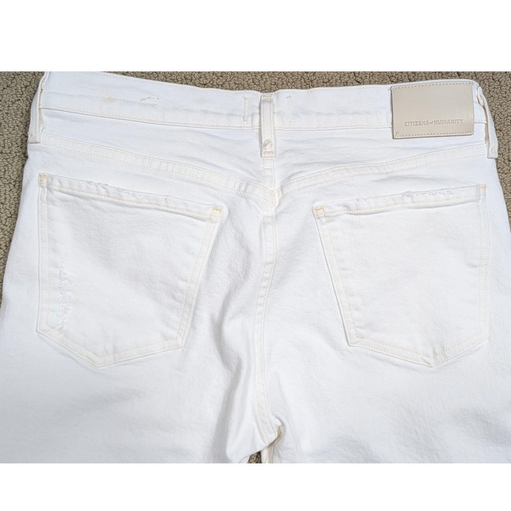 Citizens of Humanity Emerson Slim Boyfriend Jeans 28 White Distressed Denim‎ - Picture 4 of 12